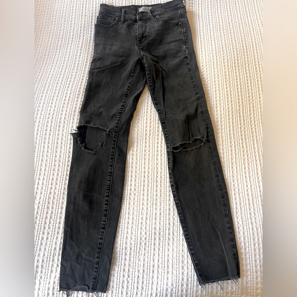 Madewell 9” High Riser Skinny Skinny Black size 25 jeans
